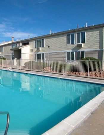 Outdoor pool with sun deck
